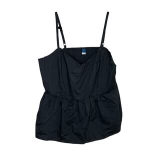 Old Navy Black Cami Peplum Sweetheart Neck Line Size XL